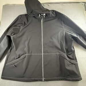 King‎ Size Black Jacket 5XL Hoodied Full Zip Vintage